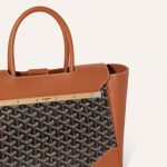Goyard Saigon Tote Black & Brown Goyardine Canvas Palladium Hardware - Image 6